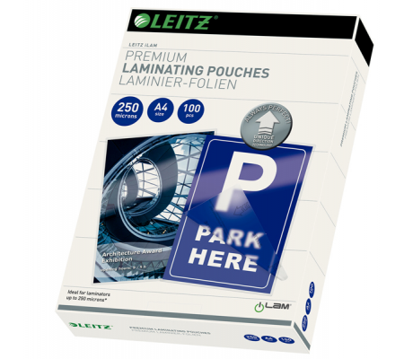 Pouches ILam - A4 - 216 x 303 mm - 2 x 250 micron - conf. 100 pezzi - Leitz - 74840000 - 4002432397686 - DMwebShop