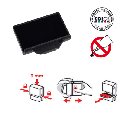 Tampone di ricambio E/PSP20 per Pocket Stamp 20 - nero - conf. 5 pezzi - Colop - E/PSP20.N - DMwebShop