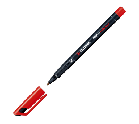 Pennarello OHPen universal permanente 843 - punta media 1 mm - rosso - 4006381115421 - DMwebShop