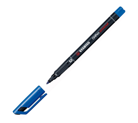 Pennarello OHPen universal permanente 843 - punta media 1 mm - blu - Stabilo - 843/41 - 4006381115438 - DMwebShop