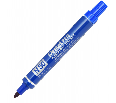 Marcatore permanente N50 - punta tonda - blu - Pentel - N50-C - 3474370750020 - DMwebShop