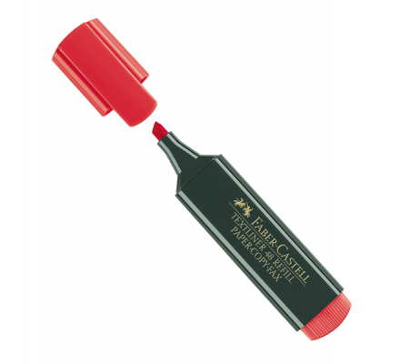 Evidenziatore Textliner 48 - punta di 3 differenti larghezze: 5 - 3 - 1 mm - rosso - Faber Castell - 154821 - 4005401548218 - DMwebShop