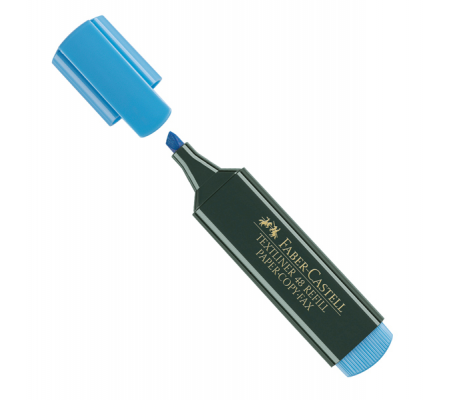 Evidenziatore Textliner 48 - punta di 3 differenti larghezze: 5 - 3 - 1 mm - azzurro - Faber Castell - 154851 - 4005401548515 - DMwebShop