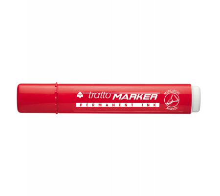 Marcatore permanente Marker - punta a scalpello - 6,5 mm - rosso - conf. 12 pezzi - Tratto - 840102 - 8000825004025 - DMwebShop