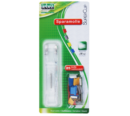 Sparamolle Supaclip - 25 mollette incluse - misure assortite - colori assortiti - Lebez - 1060 - 8007509010600 - DMwebShop