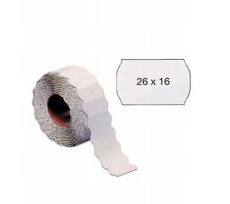 Etichetta a onda - removibile - 26 x 16 mm - bianco - rotolo da 1000 etichette - Markin - X3502616RIM - 8007047029218 - DMwebShop