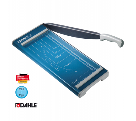 Taglierina a leva Hobby 502 - 320 mm - A4 - capacita' taglio 8 fogli - 420 x 175 mm - blu - Dahle - R000502 - 4007885005027 - DMwebShop