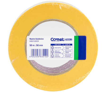 Nastro biadesivo - 50 mm x 50 mt - trasparente - Comet - 64621-00004-02 - 4042448835192 - DMwebShop