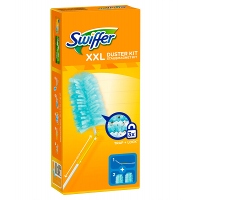 Duster XXL - 90 cm - azzurro - starter kit completo con 2 piumini - Swiffer - PG011 - 5410076291106 - DMwebShop