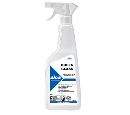 Detergente per vetri Queen Glass - profumo gradevole - trigger da 750 ml - Alca - ALC525 - 8032937573489 - DMwebShop