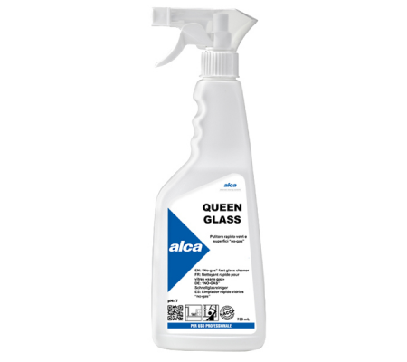 Detergente per vetri Queen Glass - profumo gradevole - trigger da 750 ml - Alca - ALC525 - 8032937573489 - DMwebShop