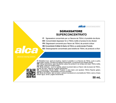 Sgrassatore Superconcentrato Linea Monodose - superprofumato - bustina da 50 ml - Alca - ALC1038 - 8032937570754 - DMwebShop