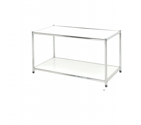 Libreria Easy System - 2 ripiani - acciaio cromato - 80 x 40 x 40,5 cm - bianco - Serena Group - E-408040W - 8032937535012 - DMwebShop