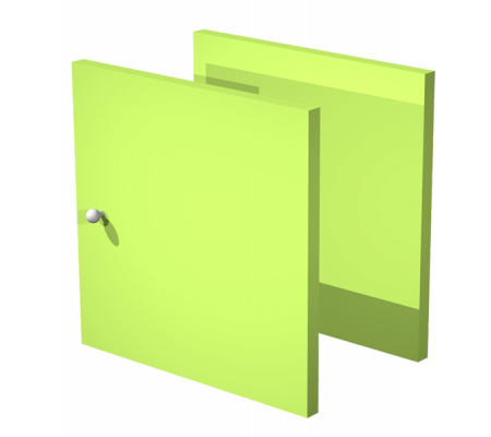 Coppia ante Rainbow - 32,2 x 32,1 cm - per libreria - verde neon - Artexport - 2A MaxC/V - DMwebShop