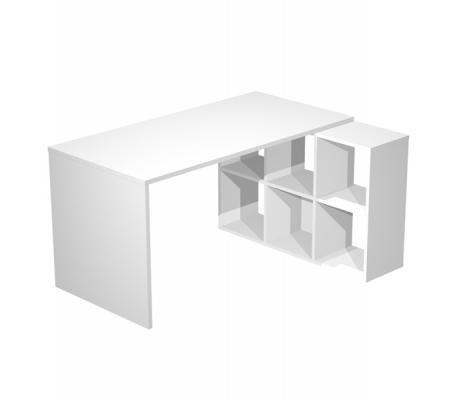 Postazione Home-Office - 6 caselle - 140 x 104 x 72,4 cm - bianco - Artexport - 2767/6Max_3-3 - DMwebShop