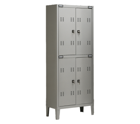 Armadio metallo - spogliatoio - 4 posti - 70 x 35 x 180 cm - grigio - Tecnical 2 - B2+2 G - DMwebShop