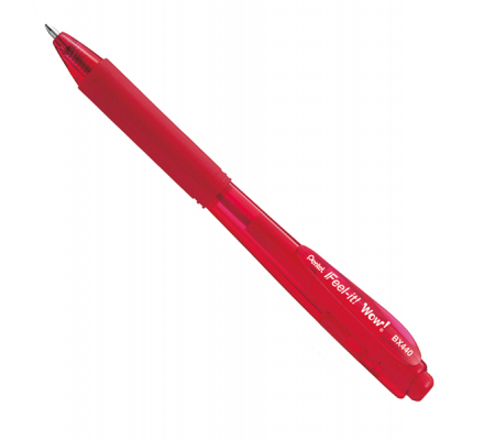 Penna a sfera a scatto Feel It wow - punta 1 mm - rosso - conf. 12 pezzi - Pentel - BX440-BI - 884851028440 - DMwebShop