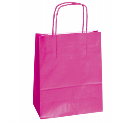 Shopper in carta maniglie cordino - 14 x 9 x 20 cm - magenta - conf. 25 sacchetti - Mainetti Bags - 079771 - 8029307079771 - DMwebShop