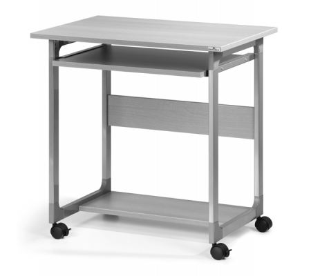 Pc Workstation System 75 FH - 75 x 53,4 x 77 cm - 3 ripiani - con ruote - grigio - Durable - 3796-10 - 4005546301761 - DMwebShop