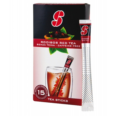 Stick Te' Deteinato in alluminio - gusto Rooibos Red - conf. 15 pezzi - Essse Caffe' - PF0653 - 8001953000613 - DMwebShop