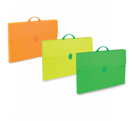 Valigetta Polionda Fluo - 28 x 39 cm - dorso 8 cm - colori assortiti - Balmar 2000 - 100501099 - 8010151600013 - DMwebShop