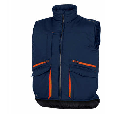 Gilet imbottito Sierra 2 - tela-poliestere-cotone foderato - taglia XL - blu-arancio - Deltaplus - SIER2MOXG - 3295249212117 - DMwebShop