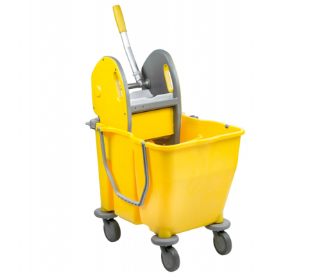 Carrello a doppia vasca Pressduo - 60 x 36 x 82 cm - 15+15 lt - con strizzatore e ruote pivottanti - Medial International - 705002 - 8056324531869 - DMwebShop