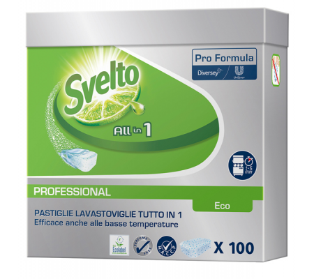 Tabs Eco 3in1 per lavastoviglie - fustino da 100 tabs da 20 gr - Svelto - 101101881 - 7615400783205 - DMwebShop