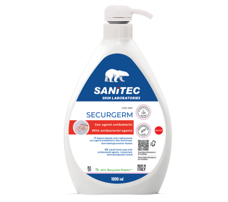 Sapone liquido Securgerm - antibatterico - dispenser da 1 lt - Sanitec - 1030 - DMwebShop