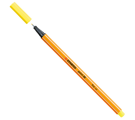 Fineliner Point 88 - tratto 0,4 mm - giallo limone 24 - conf. 10 pezzi - Stabilo - 88/24 - 4006381493062 - DMwebShop