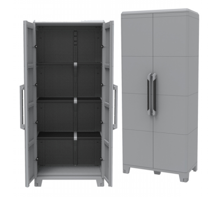 Armadio Transforming Modular 4 - 78 x 43,6 x 184,4 cm - PPL - grigio - Terry - 1002905 - 8005646029059 - DMwebShop