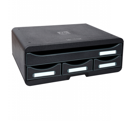 Cassettiera Toolbox - 27 x 35,5 x 13,5 cm - 4 cassetti - nero - Exacompta - 319714D - 9002493424180 - DMwebShop