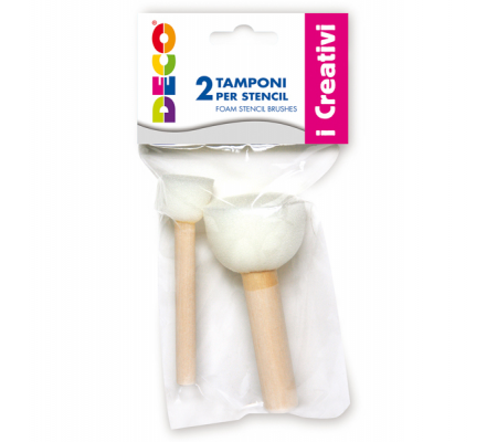 Tampone in spugna per stencil - Ø 2 - 4 cm - blister 2 pezzi - Deco - 06830 - 8004957068306 - DMwebShop