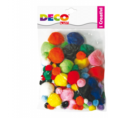 Pompons - colori assortiti - busta 40 pezzi - Deco - 10959 - 8004957109597 - DMwebShop