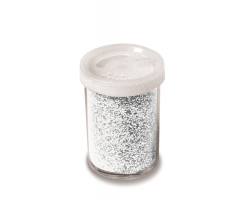 Glitter flacone grana fine - 25 ml - argento - Deco - 06656/1 - DMwebShop