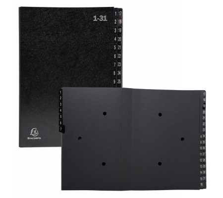 Classificatore numerico 1/31 Ordonator - 25 x 33 cm - nero - Exacompta - 57032E - 3130630570325 - DMwebShop