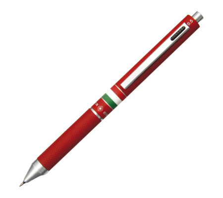 Penna a sfera a scatto multifunzione - fusto rosso gommato Italia - Osama - OD 1024ITG/1 R - 8007404224546 - DMwebShop