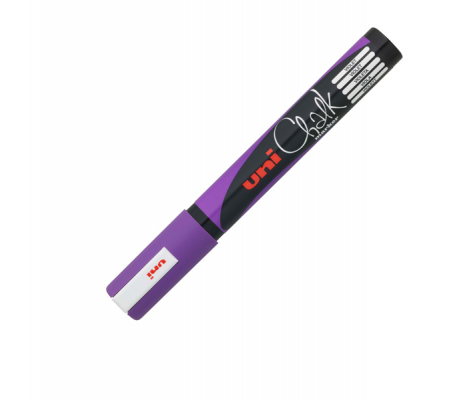 Marcatore a gesso liquido Uni Chalk Marker - punta tonda - 1,8 - 2,5 mm - viola - Uni Mitsubishi - M PWE5M VI - 4902778140086 - DMwebShop