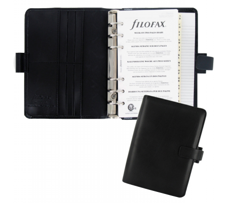 Organiser Metropol Personal - similpelle - nero - 18,8 x 13,5 x 3,8 mm - Filofax - L026902 - 5015142237219 - DMwebShop