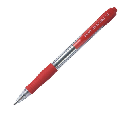 Penna sfera a scatto Super Grip - punta fine 0,7 mm - rosso - Pilot - 001533 - 4902505154652 - DMwebShop