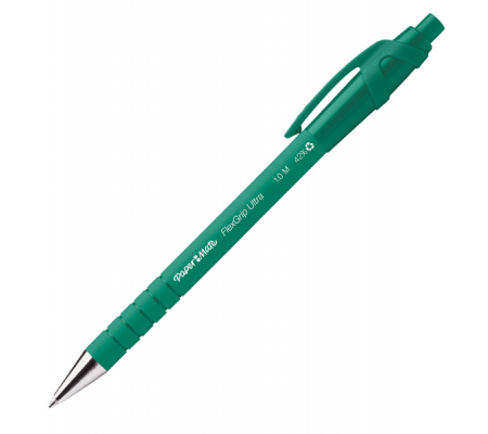 Penna a sfera a scatto Flexgrip Ultra - punta 1 mm - verde - conf. 12 pezzi - Papermate - S0190453 - 8008285096178 - DMwebShop