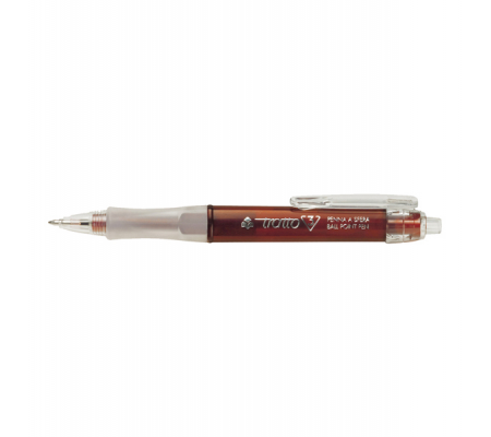 Penna a sfera a scatto 3 - punta 1 mm - 0,5 mm - rosso - conf. 12 pezzi - Tratto - 824602 - 8000825824623 - DMwebShop