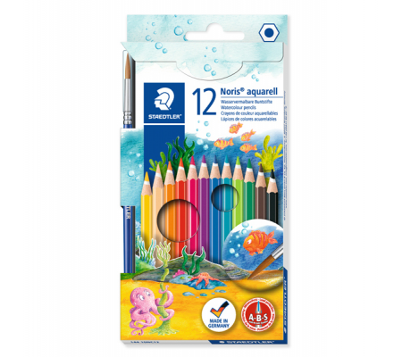 Pastelli Noris Aquarell 144 - colori assortiti - astuccio 12 pezzi - Staedtler - 14410NC12 - 4007817144268 - DMwebShop