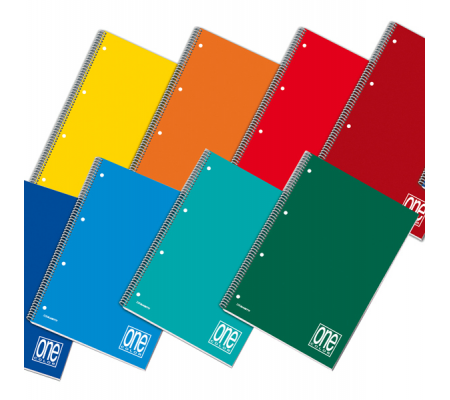 Quaderno One Color - A5+ - forato - microperforato - quadretto 5 mm - 60 fogli - 80 gr - spiralato - Blasetti - 1148 - 8007758111486 - DMwebShop