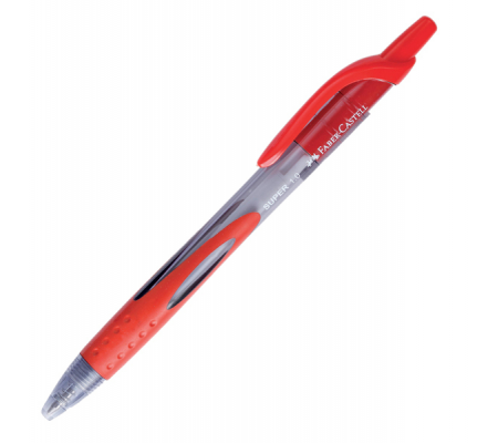 Penna a sfera a scatto Super - punta 1,0 - rosso - conf. 12 pezzi - Faber Castell - 143821 - DMwebShop