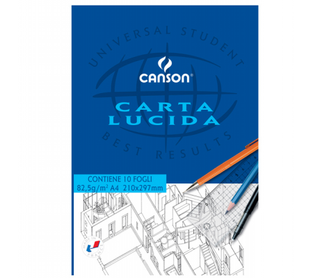 Blocco carta lucida - 210 x 297 mm - 10 fogli - 80 gr - uso manuale - Canson - C200005825 - 3148950058256 - DMwebShop