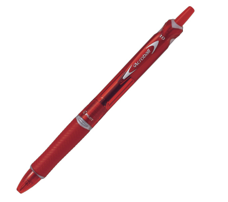 Penna a sfera a scatto Acroball Plastic Begreen - punta 1 mm - rosso - Pilot - 040312 - 4902505424243 - DMwebShop