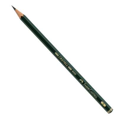 Matita in grafite Castell 9000 - gradazione B - esagonale - conf. 12 pezzi - Faber Castell - 119001 - 4005401190011 - DMwebShop