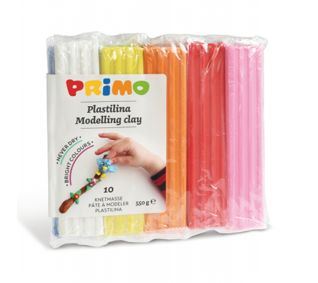 Panetto plastilina - 10 colori - 55 gr - Primo-morocolor - 269PP10 - 8006919002694 - DMwebShop