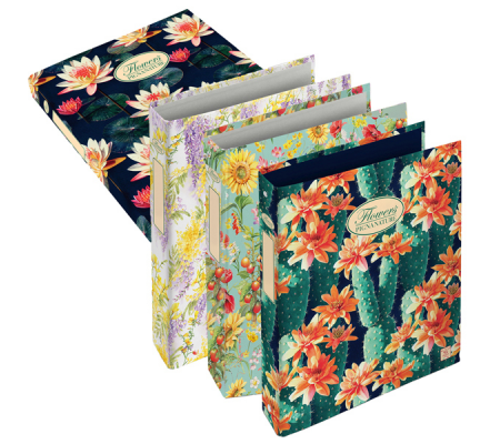 Raccoglitore Nature Flowers - A4 - 27 x 32 cm - 4 anelli - dorso 4 cm - Pigna - 005479630 - 8005235185630 - DMwebShop